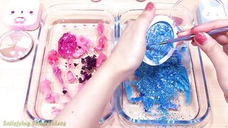Special Series #10 PINK vs BLUE | Mixing Makeup Eyeshadow into Clear Slime ! Satisfying Slime Videos