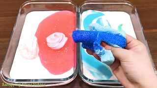 Special Series #07 DONALD DUCK BLUE vs PINK !! Mixing Random Things into GLOSSY Slime
