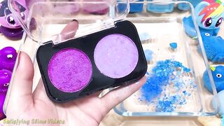 Special Series #5 PURPLE vs BLUE | Mixing Makeup and Clay into Clear Slime | Satisfying Slime Videos