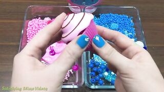 PINK vs BLUE | Mixing Random Things into Clear Slime | Special Series #4 Satisfying Slime Videos