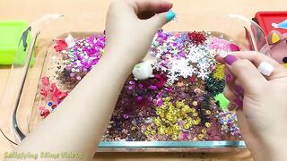 Mixing Makeup and Glitter into Clear Slime | Slime Smoothie | Satisfying Slime Videos
