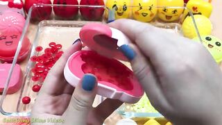 RED vs YELLOW | Mixing Random Things into Slime | Special Series Satisfying Slime Videos #3
