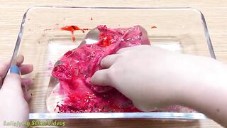 RED vs GREEN | Mixing Makeup into Clear Slime | Special Series Satisfying Slime Video