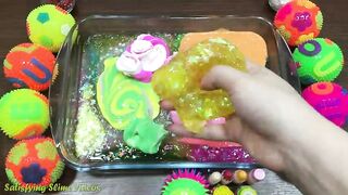 Mixing Clay and Glitter into Store Bought Slime | Satisfying Slime Videos