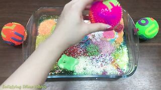 Mixing Clay and Glitter into Store Bought Slime | Satisfying Slime Videos