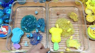 Mixing Random Things Into Clear Slime ! Yellow Vs Blue Special Series Part 11 Satisfying Slime Video