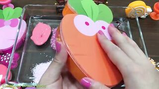 Mixing Random Things Into Clear Slime ! Pink VS Orange Special Series Part 8 Satisfying Slime Videos