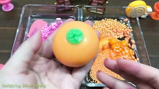 Mixing Random Things Into Clear Slime ! Pink VS Orange Special Series Part 8 Satisfying Slime Videos