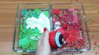 Mixing Random Things Into Clear Slime ! Red vs Green Special Series Satisfying Slime Videos