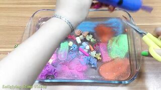 Mixing Sand and Lip Balm into Clear Slime !!! Slimesmoothie Relaxing Satisfying Slime Videos