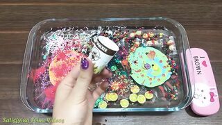 Mixing Random Thinh into Clear Slime !!! Slimesmoothie Satisfying Slime Videos