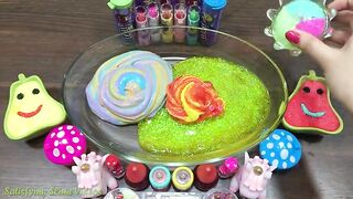 Mixing Makeup and Glitter into Slime #2 !!! SlimeSmoothie Satisfying Slime Videos