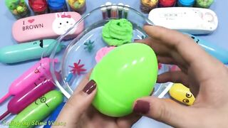 Mixing Random Things into Clear Slime #8 !!! SlimeSmoothie Relaxing Slime with Funny Balloons