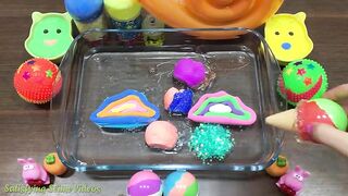 Mixing Clay and Glitter into Clear Slime !!! SlimeSmoothie Satisfying Slime Videos