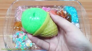 Mixing Random Things into Clear Slime #6 !!! SlimeSmoothie Satisfying Slime Videos