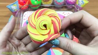 MIXING MAKEUP AND CLAY INTO RAINBOW GLOSSY SLIME!!! SATISFYING SLIME  VIDEOS