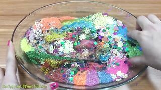 Mixing Makeup and Glitter into Rainbow Clear Slime !!! SlimeSmoothie Satisfying Slime Videos