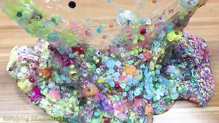 Mixing Beads into Clear Slime !!! Slimesmoothie Satisfying Slime Videos