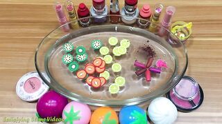 Mixing Makeup and Clay into Clear Slime !!! Slimesmoothie Satisfying Slime Videos