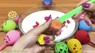 Mixing Makeup and Floam into Fluffy Slime !!! Slimesmoothie Relaxing Slime with Funny Balloons