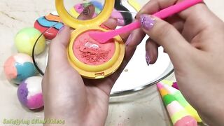 Mixing Eyeshadow and Clay into Glossy Slime !!! Slimesmoothie Satisfying Slime Videos