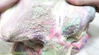 Mixing Eyeshadow and Clay into Glossy Slime !!! Slimesmoothie Satisfying Slime Videos