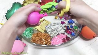 Mixing Glitter into Clear Slime | Slimesmoothie | Satisfying Slime Video !