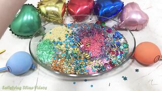 Mixing Glitter into Clear Slime | Slimesmoothie | Satisfying Slime Video !