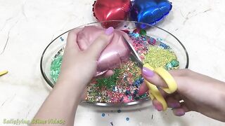 Mixing Glitter into Clear Slime | Slimesmoothie | Satisfying Slime Video !