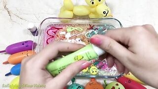 Mixing Random Things into Store Bought Slime !!! Slimesmoothie Relaxing Slime with Funny Balloons