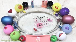 Mixing Makeup and Floam into Clear Slime !!! Slimesmoothie Relaxing Slime with Balloons