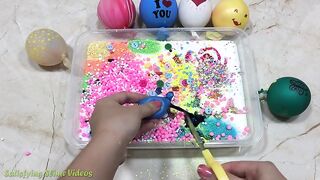 Mixing Random Things into Flufy Slime | Relaxing Slime With Balloons !