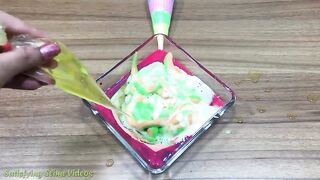 Making Slime with Mini Pipping Bags | Mixing Soft Clay into Slime