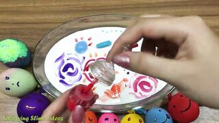 Mixing Makeup and Floam into Glossy Slime !!! Slimesmoothie Relaxing Slime with Funny Balloons