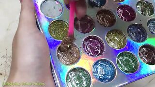 Mixing Eyeshadow into Clear Slime | Slimesmoothie | Satisfying Slime Video !