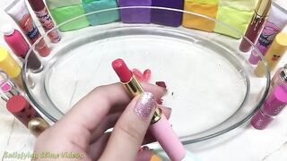 Mixing Recycling Old Lipsticks and Clay into Clear Slime | Slimesmoothie | Satisfying Slime Video !