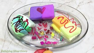 Mixing Recycling Old Lipsticks and Clay into Clear Slime | Slimesmoothie | Satisfying Slime Video !
