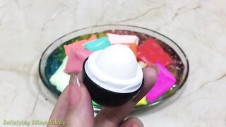 Mixing Lip Balm and Clay into Store Bought Slime | Slimesmoothie | Satisfying Slime Video