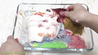 Mixing Makeup into Flufy Slime | Making Slime with Piping Bottles | Satisfying Slime Video