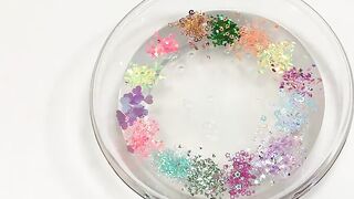 Mixing 100 Glitter into Clear slime | Slimesmoothie | Satisfying Slime Video