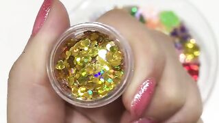 Mixing 100 Glitter into Clear slime | Slimesmoothie | Satisfying Slime Video