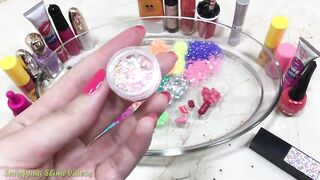 Mixing Makeup and Glitter into Clear slime | Slimesmoothie | Satisfying Slime Video