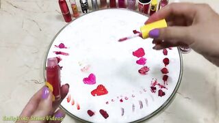 Mixing Lipstick into Slime | Recycling my old Lipsticks | Slimesmoothie | Satisfying Slime Video