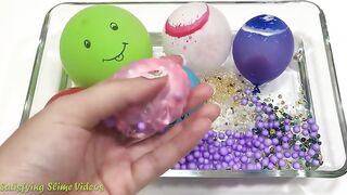 MIXING RANDOM THINGS INTO CLEAR SLIME !! SLIMESMOOTHIE! SATISFYING SLIME VIDEO !