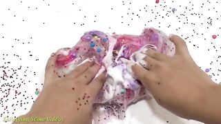 MIXING RANDOM THINGS INTO CLEAR SLIME !! SLIMESMOOTHIE! SATISFYING SLIME VIDEO !