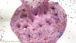 MIXING RANDOM THINGS INTO CLEAR SLIME !! SLIMESMOOTHIE! SATISFYING SLIME VIDEO !