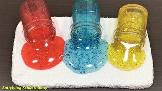 Mixing Glitter into Slime! Glitter and Slime Mixing! Glitter Slime! Satisfying Slime Video Part 1 !