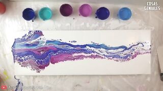 Most Satisfying Art Technique | Acrylic Pour Painting by: Tina