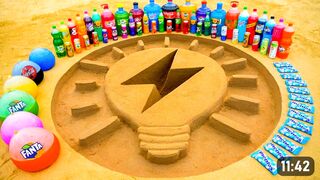 How to make Light Bulb Idea from Cement, Balloons Orbeez, Fanta, Coca Cola vs Mentos