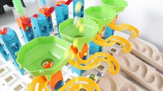 Pop Tube Marble Run Race ASMR # In The Air - Creative Healing Sound Simple Machine DIY Build